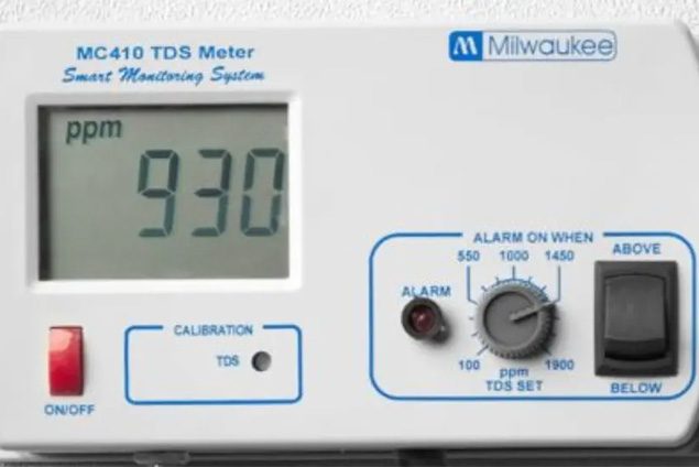 The TDS meter allows constant monitoring_